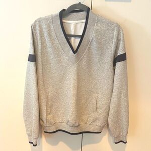 Commense Gray V-Neck women’s Sweatshirt